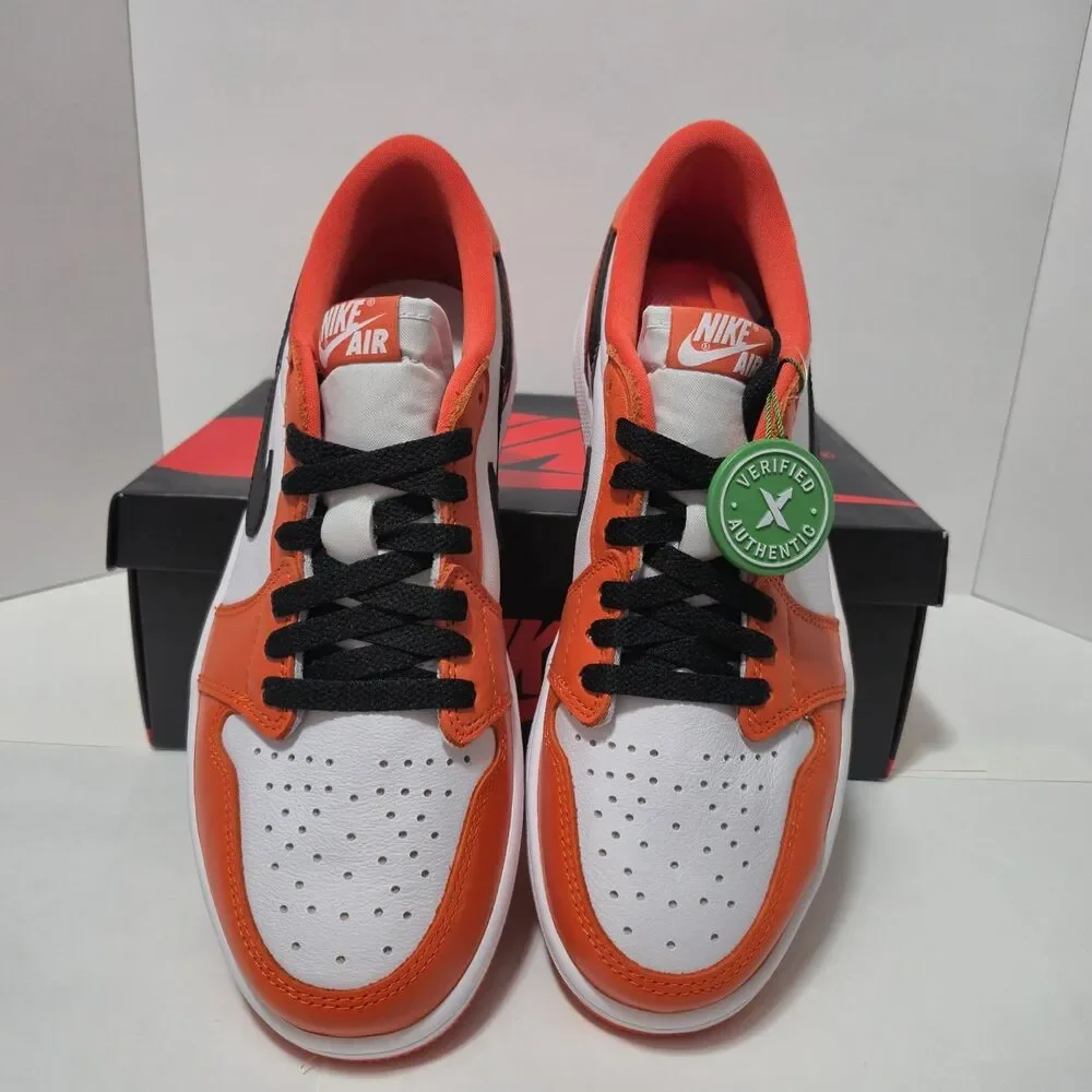 Nike Air Jordan 1 Low OG Starfish Men’s Size 8 Orange | White